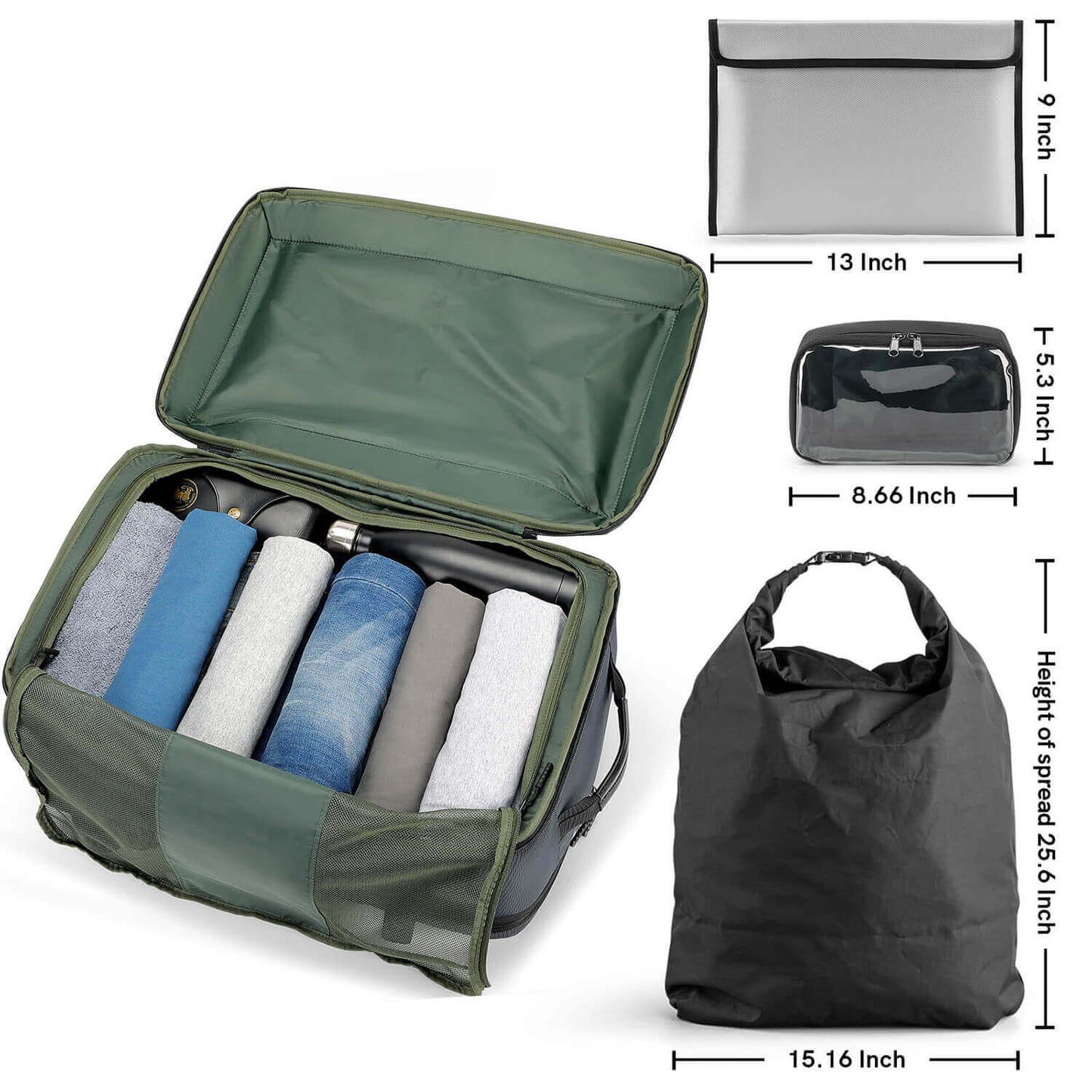 Kingsons 45L Large Capacity Travel Backpack Expand Size- ks3264-B