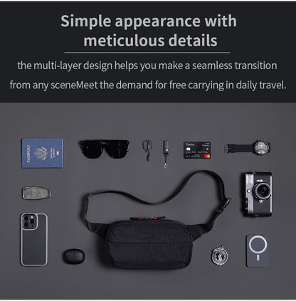 Kingsons Large Capacity Waterproof Sling Bag For Business Travel Crossbody Bag For Hiking - KS25056