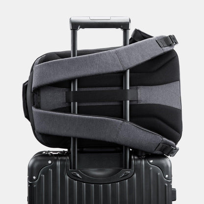 Kingsons backpack KS3233W-A with luggage strap, designed for easy attachment to luggage